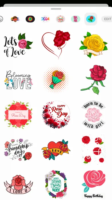 Ảnh chụp màn hình của Red Rose Valentine's Stickers