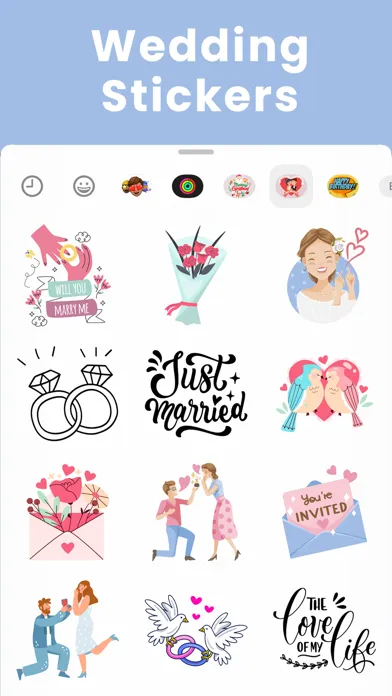 Wedding Strickers Set Screenshots