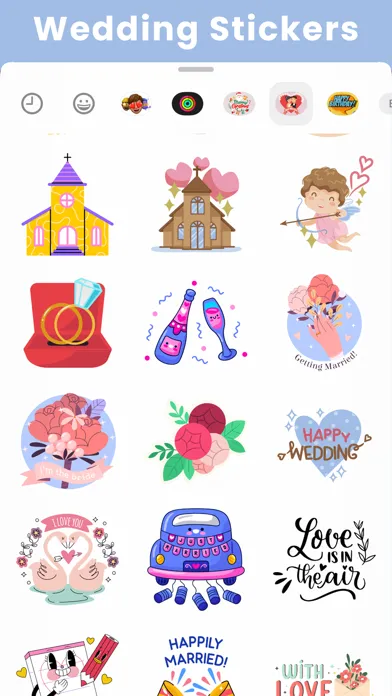 Wedding Strickers Set Screenshots
