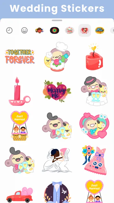 Wedding Strickers Set Screenshots