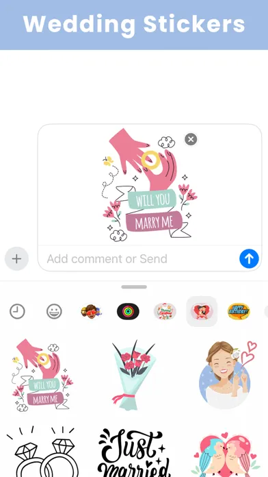Wedding Strickers Set Screenshots