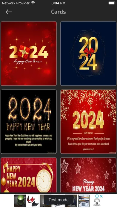 Captures d'écran de Happy New Year Wishes Card GIF