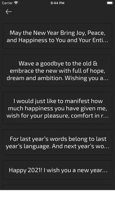 Captures d'écran de Happy New Year Wishes Card GIF