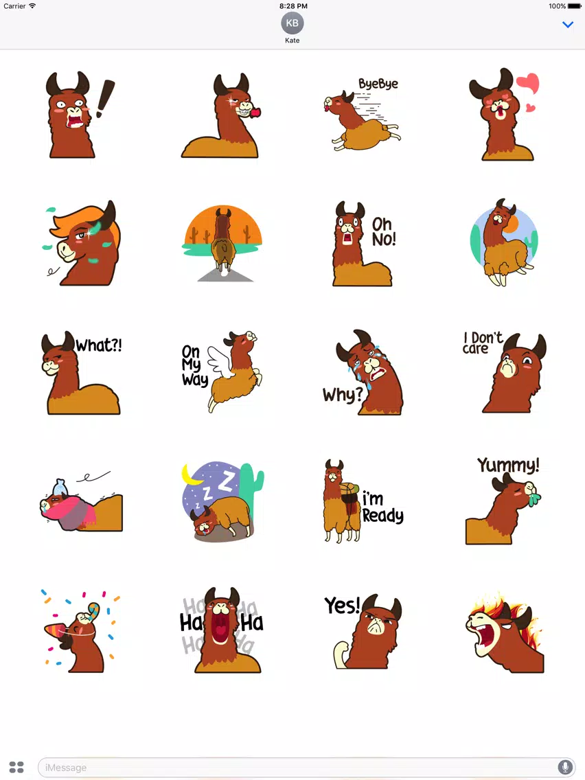 La La Lama Stickers iPad  स्क्रीनशॉट