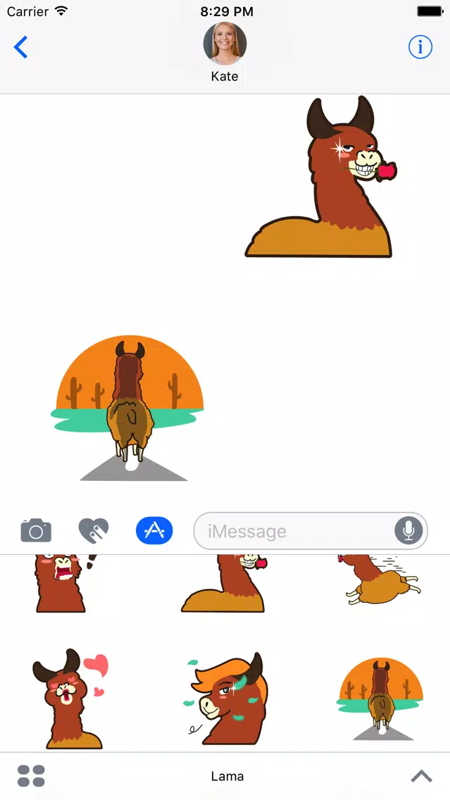 La La Lama Stickers स्क्रीनशॉट