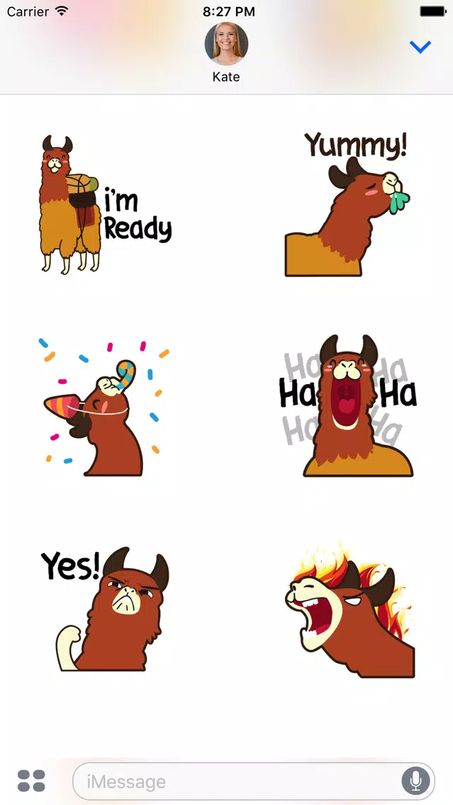 La La Lama Stickers स्क्रीनशॉट