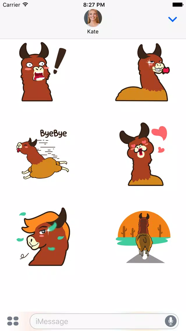 La La Lama Stickers स्क्रीनशॉट