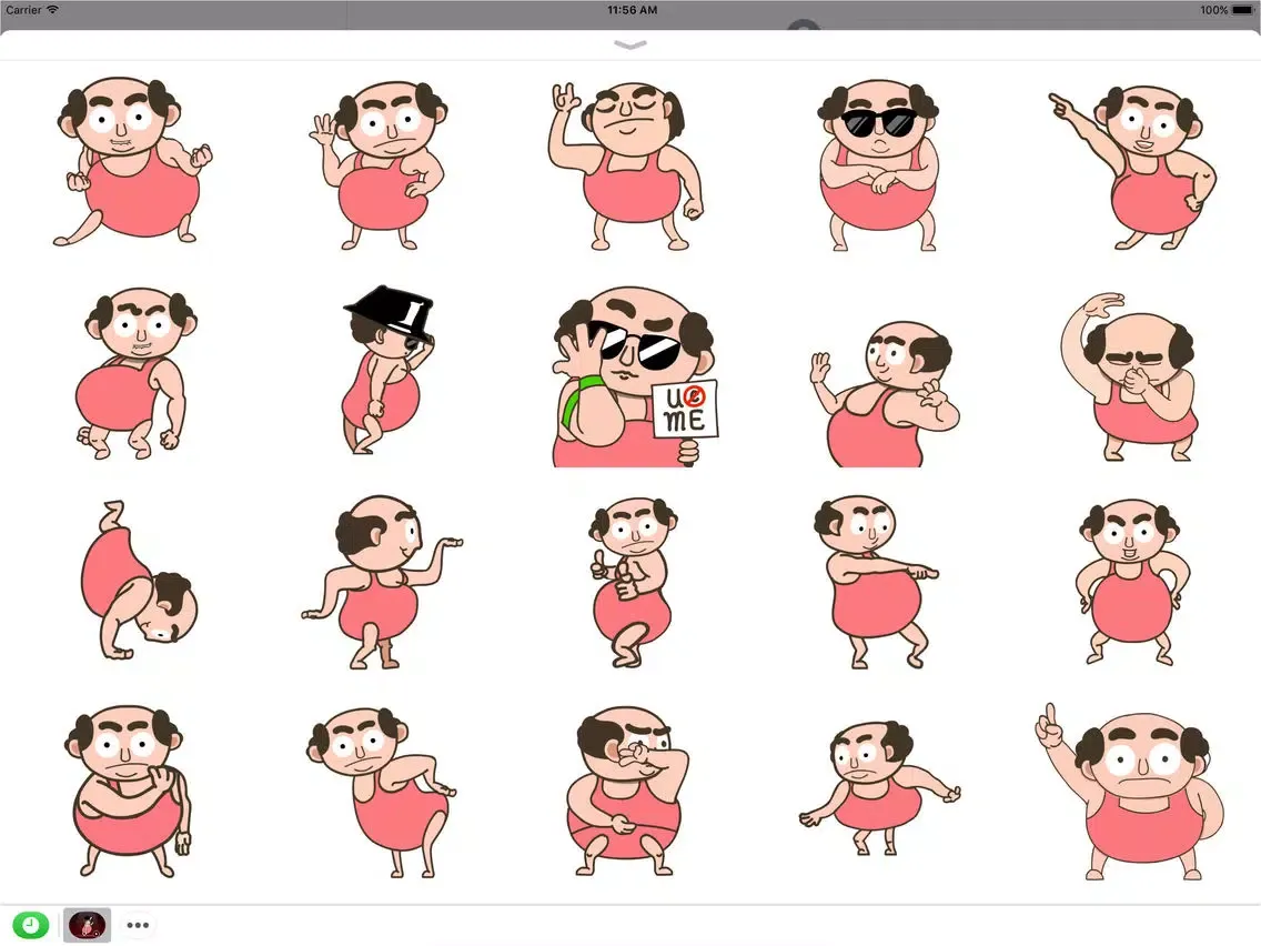 Tangkapan layar Tony the Middle Aged Man iPad