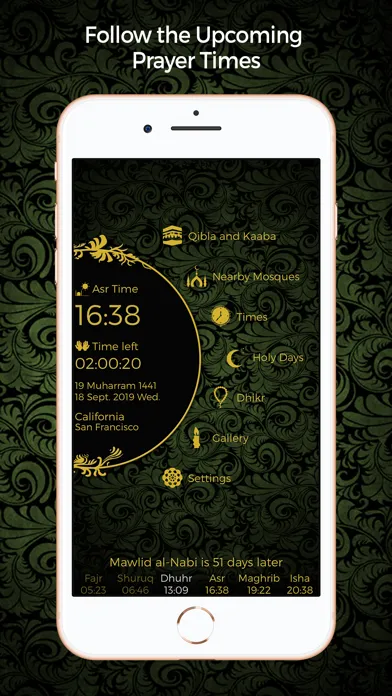 Prayer Times: Pro Athan Muslim应用截图