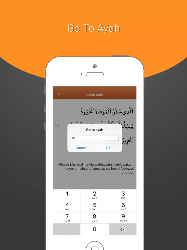 Tangkapan layar Surah Mulk-With Mp3 Audio And Different Language Translation iPad 