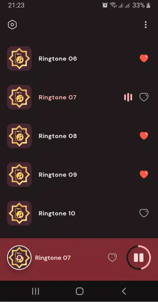Capturas de tela do Arabic Islamic Ringtones