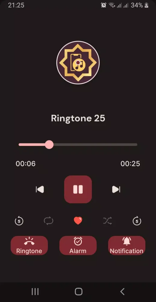 Capturas de tela do Arabic Islamic Ringtones