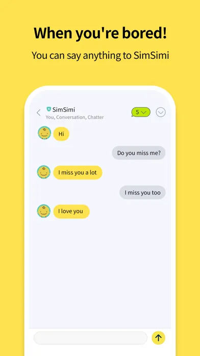 Capturas de tela do SimSimi