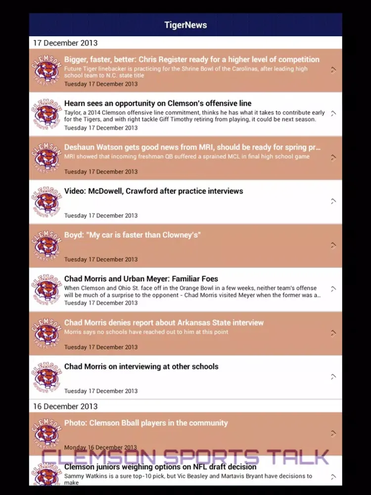 Clemson Sports Talk iPad  スクリーンショット