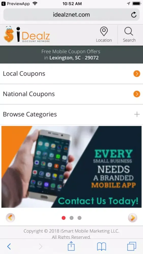 Скриншоты iDealz Discount Network
