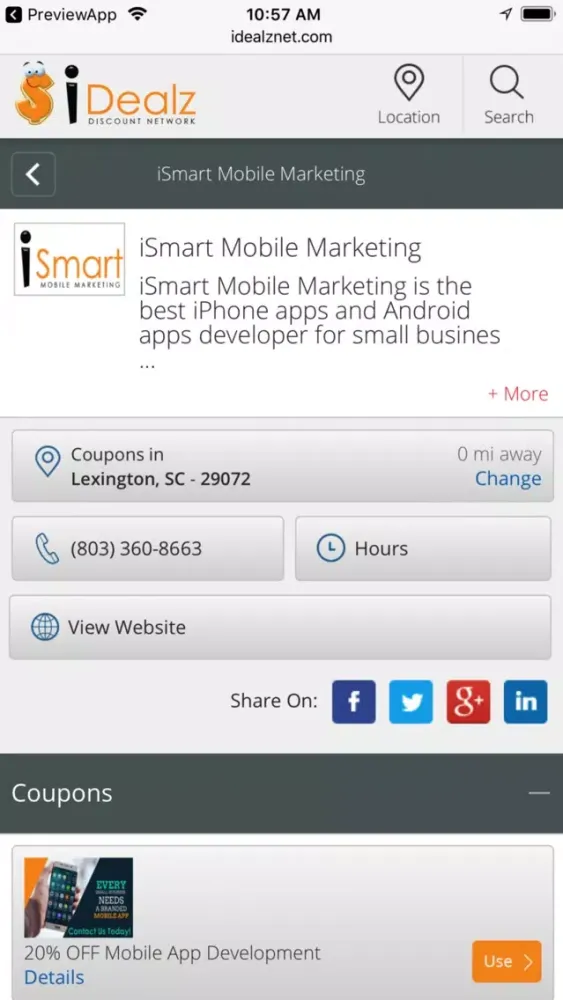 Скриншоты iDealz Discount Network