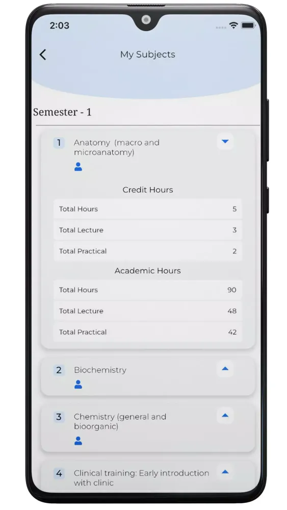 IHSM Students Screenshots