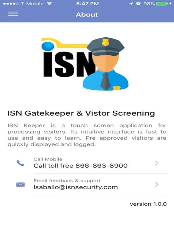 Captures d'écran de ISN Resident Gatekeeper iPad 