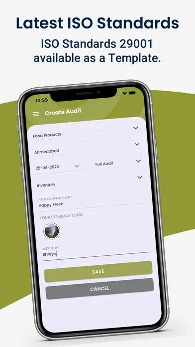 Zrzuty ekranu Nifty ISO 29001 Audit