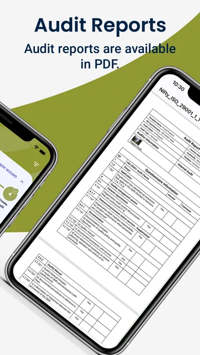 Zrzuty ekranu Nifty ISO 29001 Audit