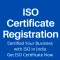ISO Certificate Registration