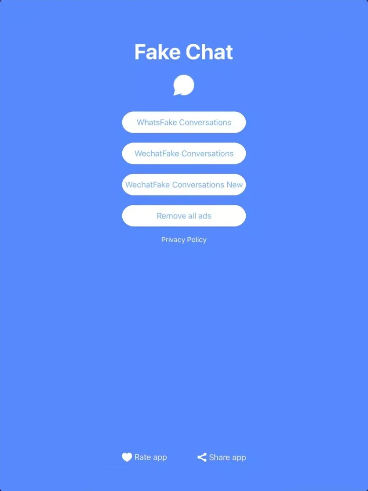 Fake Text Message PRO iPad  Screenshots