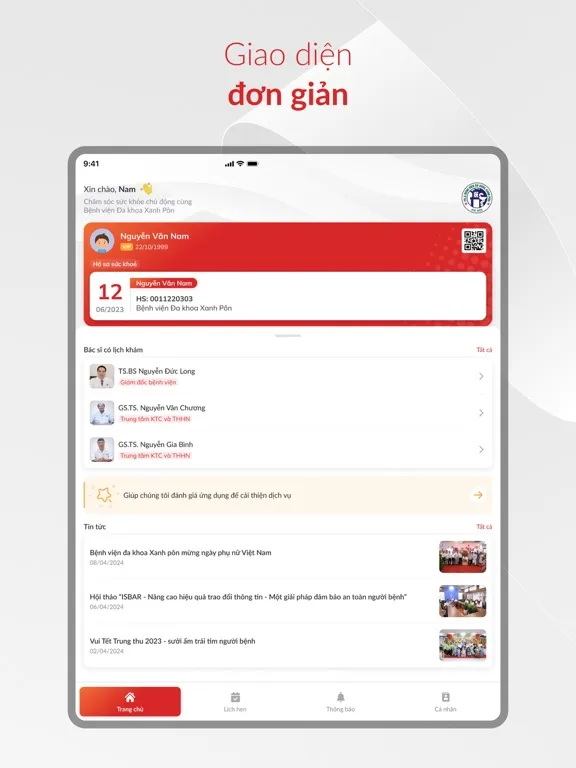 Phòng khám A - BV Xanh Pôn iPad 应用截图