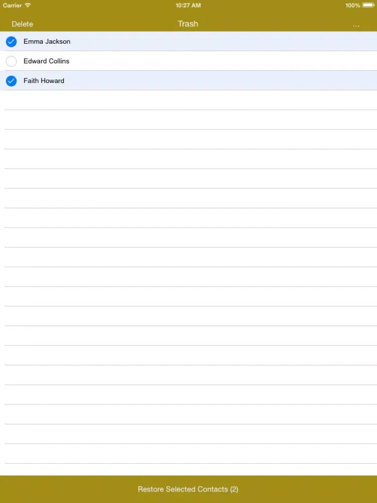 Zrzuty ekranu Contact Spring Cleaner - Delete/Restore contacts and Manage your contacts efficiently iPad 