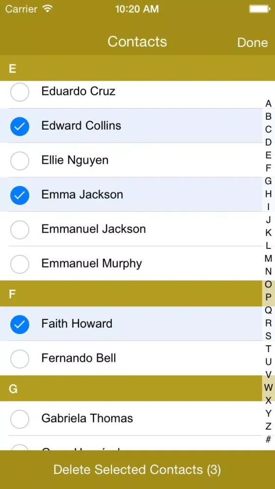 Zrzuty ekranu Contact Spring Cleaner - Delete/Restore contacts and Manage your contacts efficiently