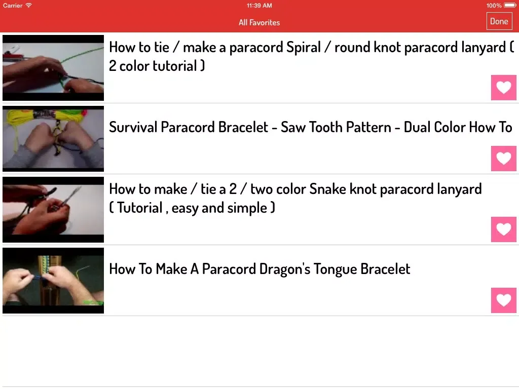Zrzuty ekranu Paracord Styling Guide iPad 