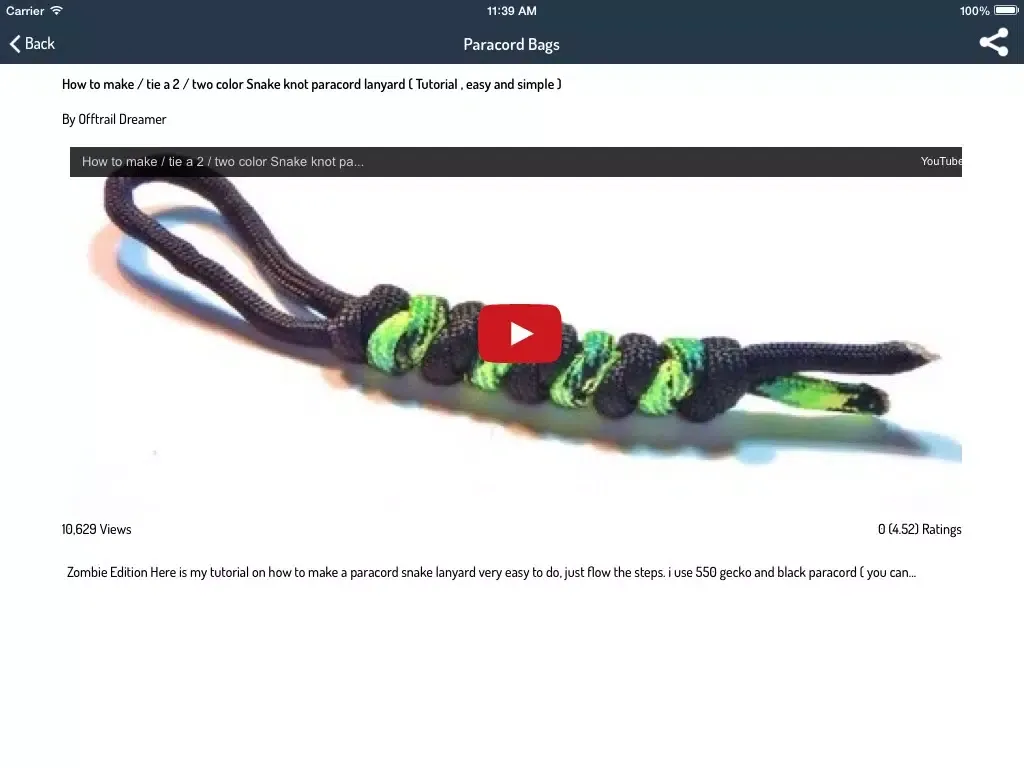 Zrzuty ekranu Paracord Styling Guide iPad 