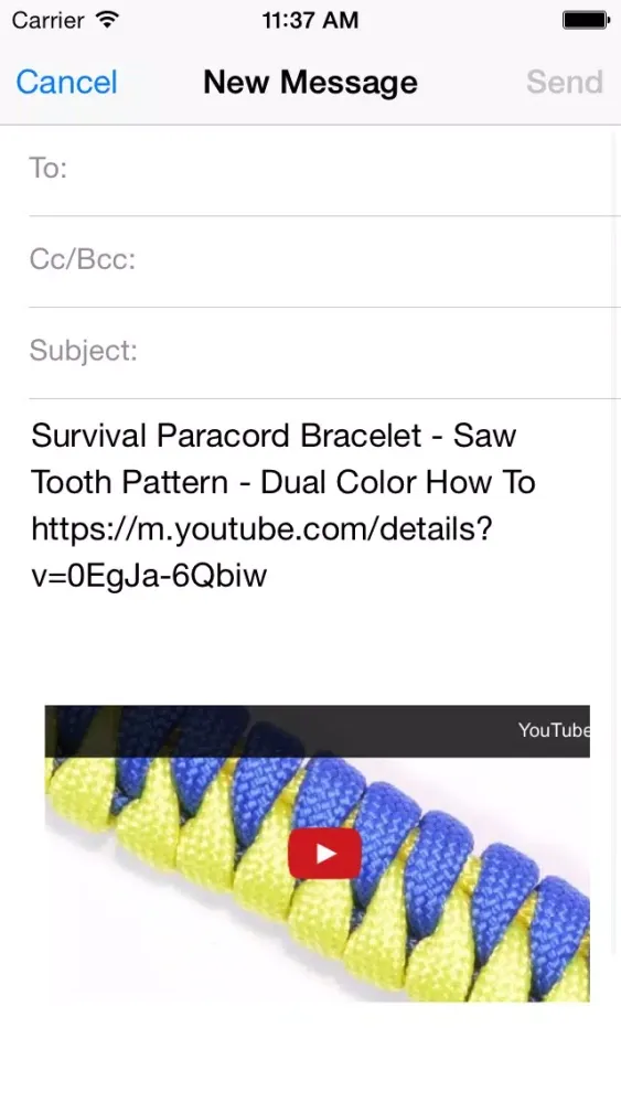 Zrzuty ekranu Paracord Styling Guide
