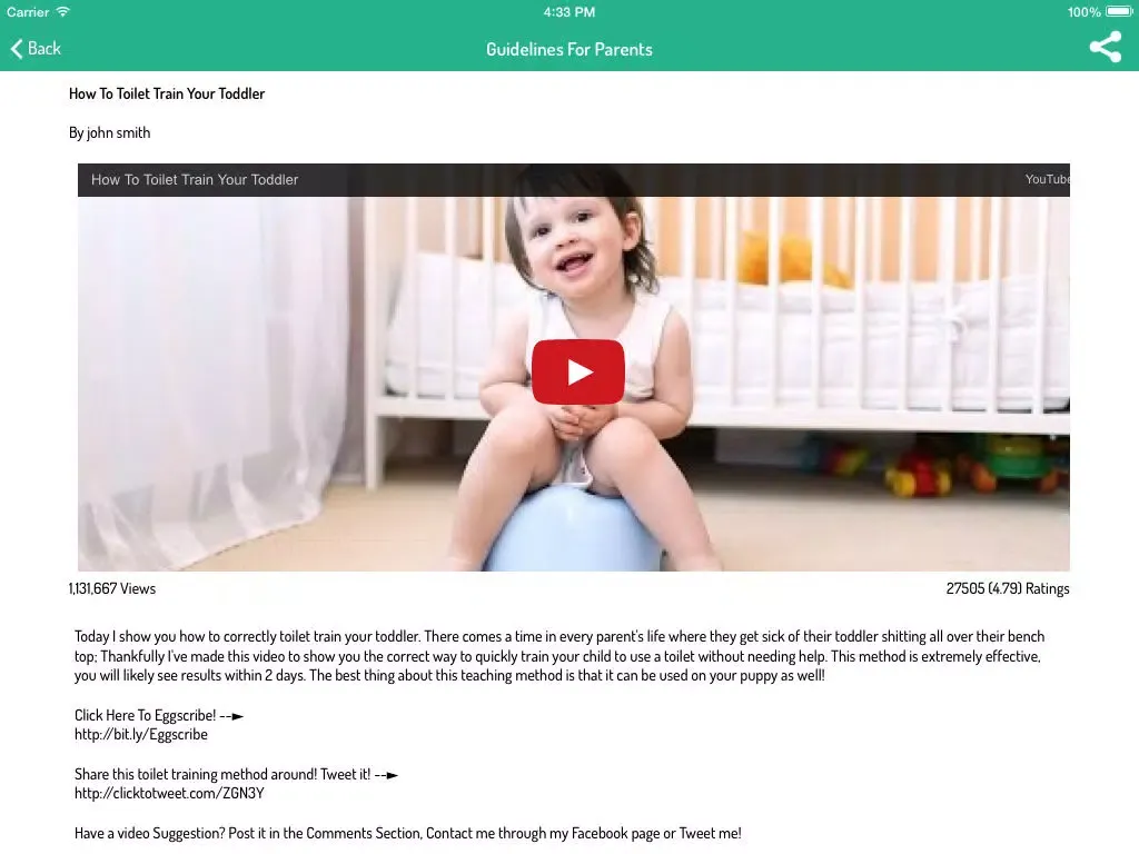 Potty Training Guide For Kids iPad  Ekran Görüntüleri