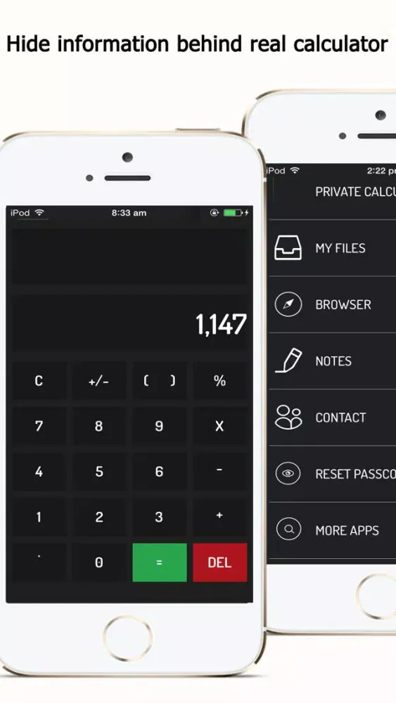 Private Fake Calculator - Hide your Files, Photo/Video, Browser, Notes, Contacts Screenshots