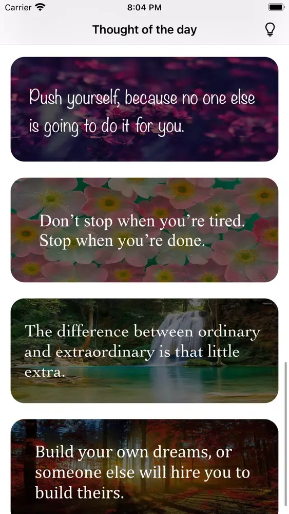 Capturas de pantalla de Thought Widget -Custom Designs