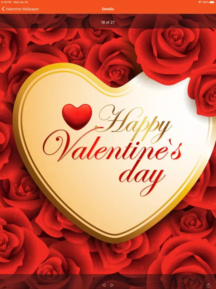 Ảnh chụp màn hình của Valentine Walls iPad 