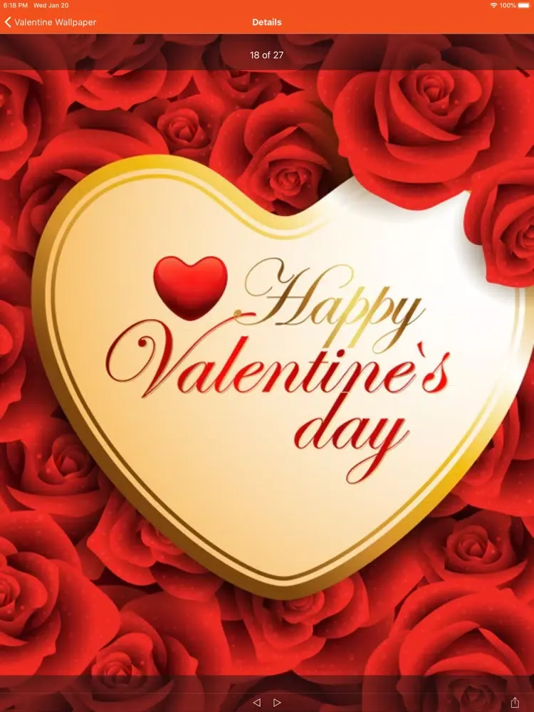Tangkapan layar Valentine Walls iPad 