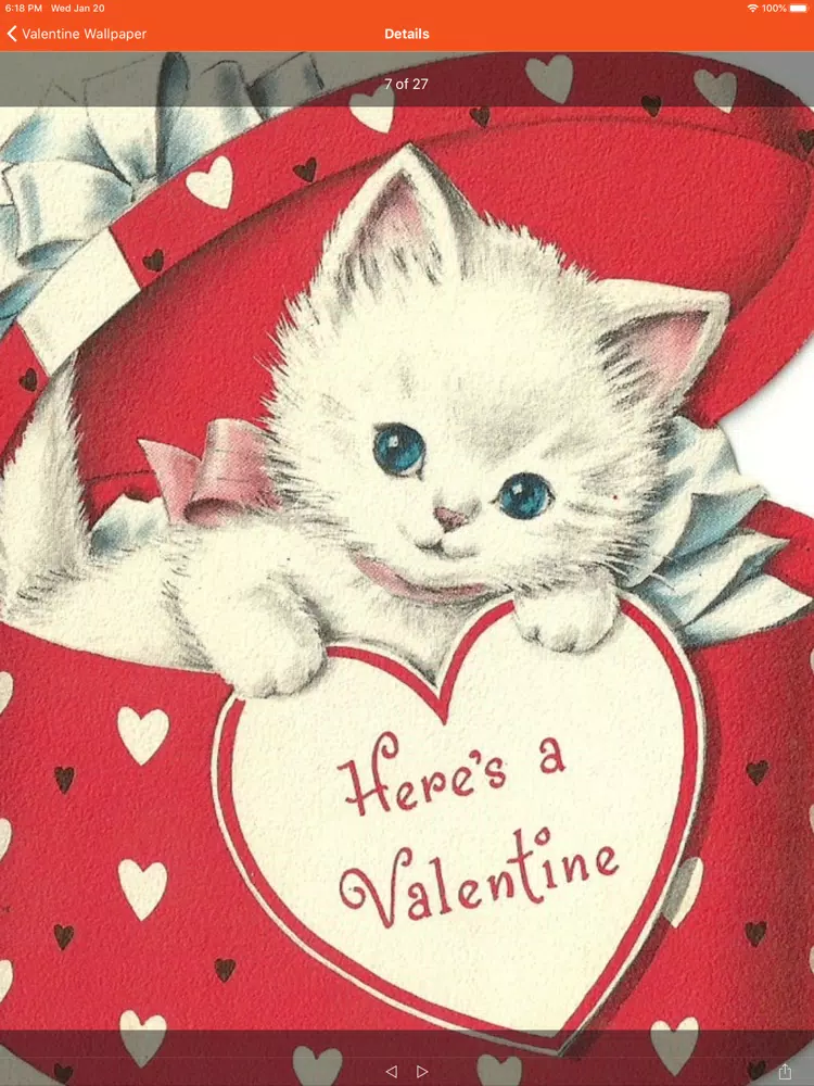 Ảnh chụp màn hình của Valentine Walls iPad 