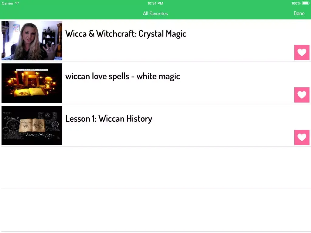 Captures d'écran de Wicca Guide iPad 