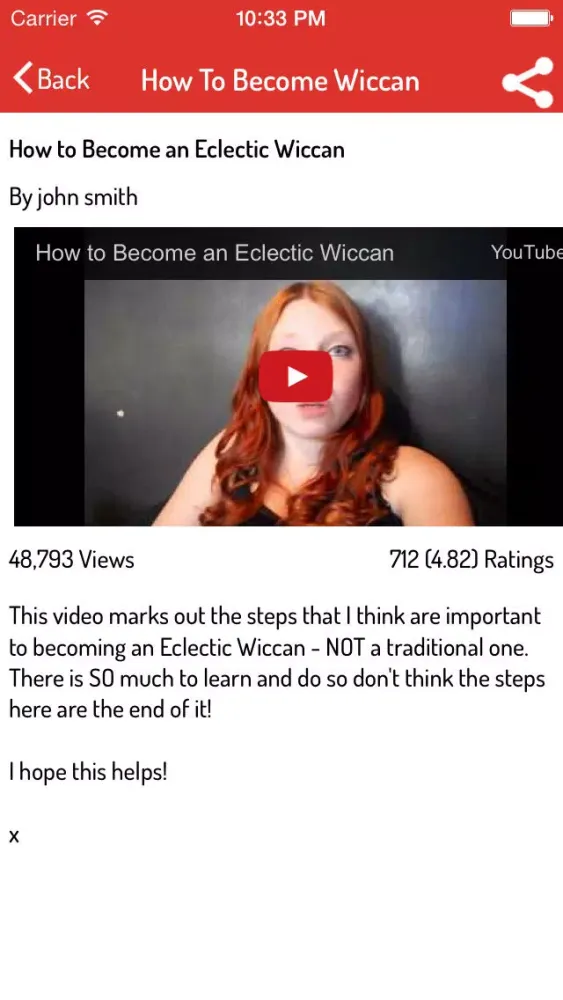 Captures d'écran de Wicca Guide
