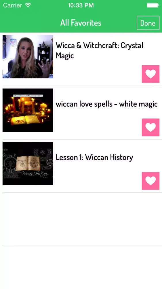 Captures d'écran de Wicca Guide
