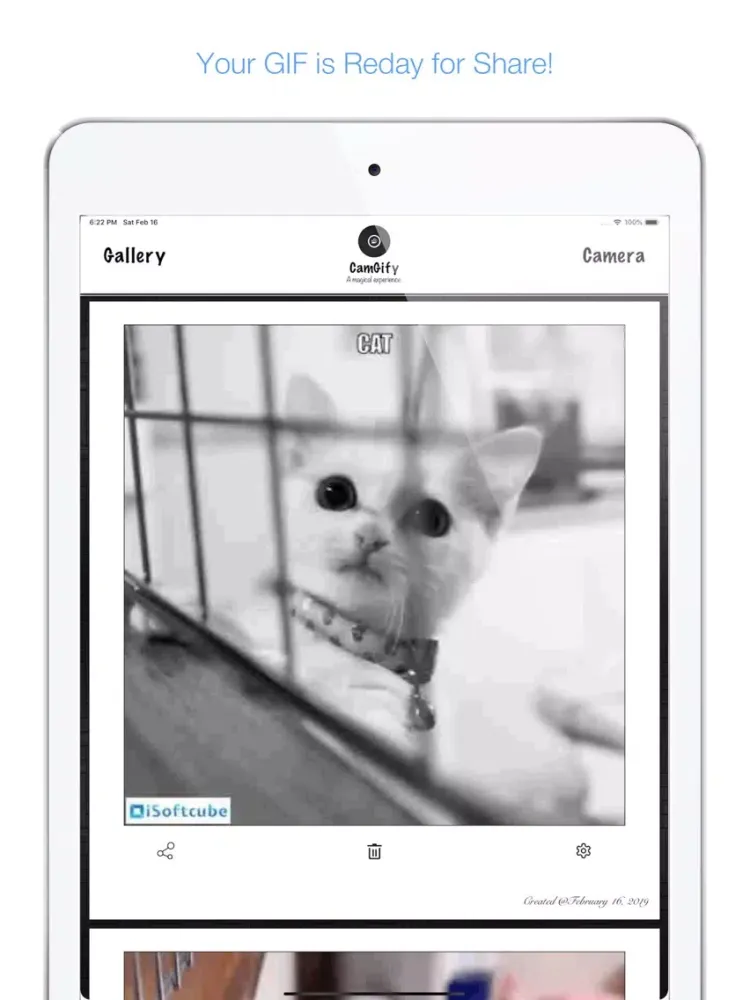 Tangkapan layar CamGify iPad 