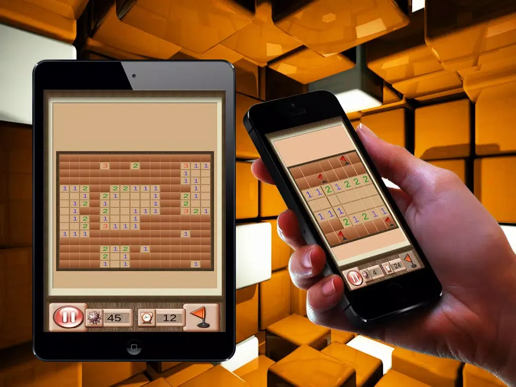 Mines - Minesweeper classic 6 for Brain Training 2015 iPad  Screenshots