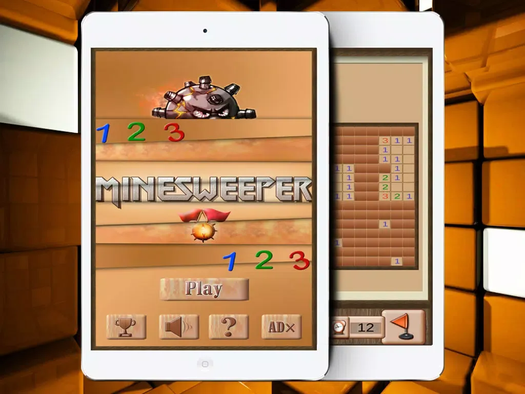Mines - Minesweeper classic 6 for Brain Training 2015 iPad  Screenshots