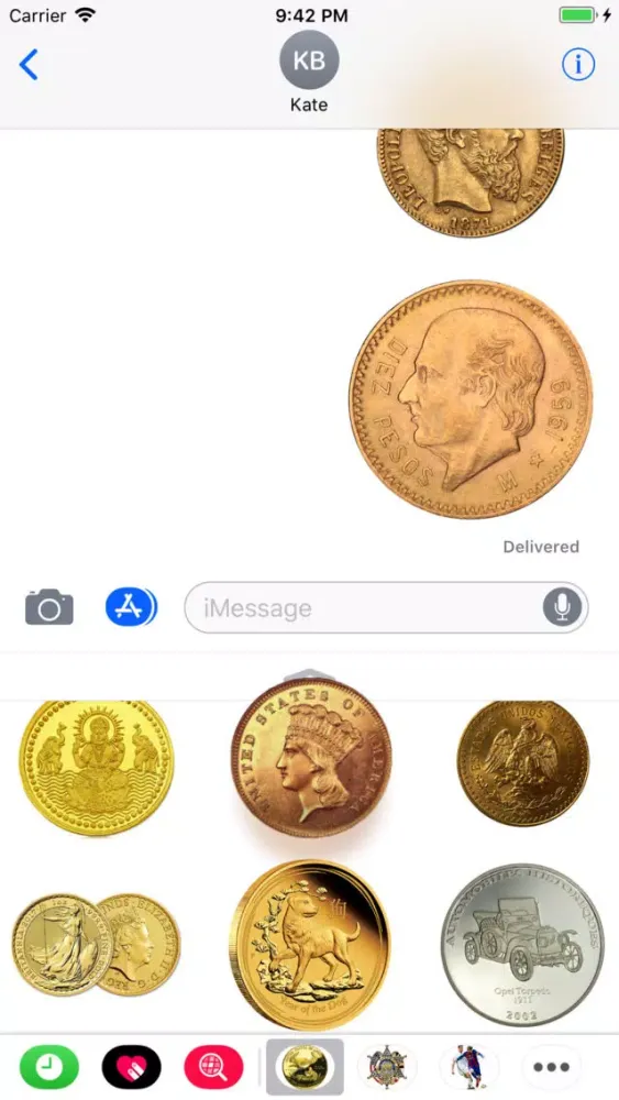 Captures d'écran de Coins Set Stickers