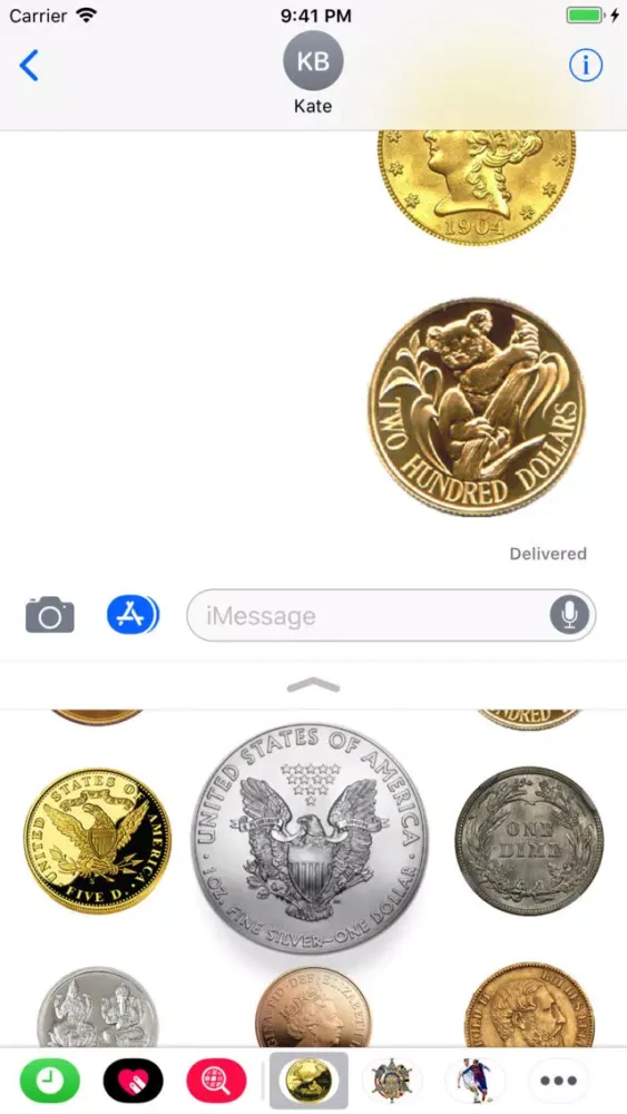 Captures d'écran de Coins Set Stickers