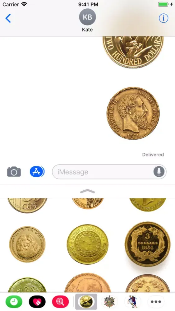 Captures d'écran de Coins Set Stickers