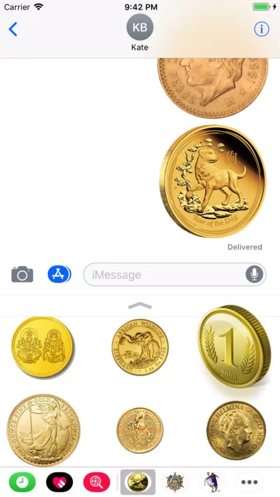 Captures d'écran de Coins Set Stickers