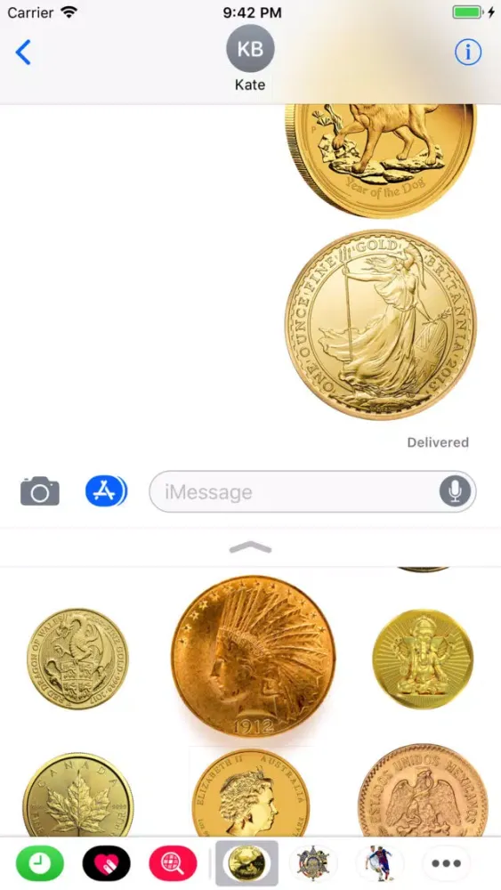 Captures d'écran de Coins Set Stickers