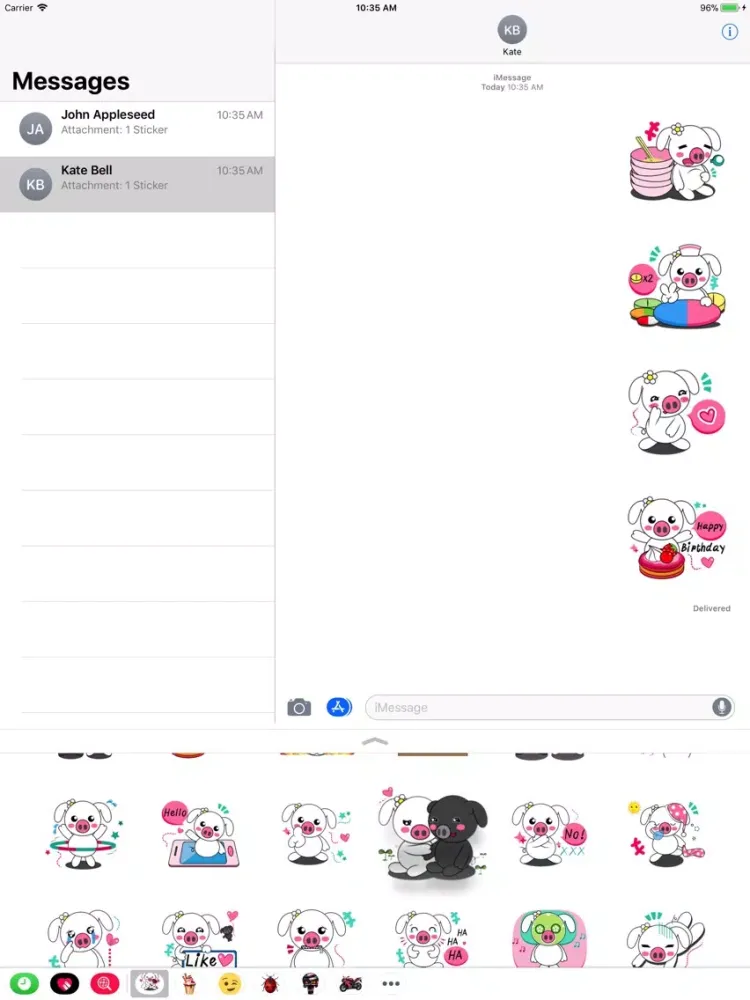 Great Stickers Pigs iPad  スクリーンショット